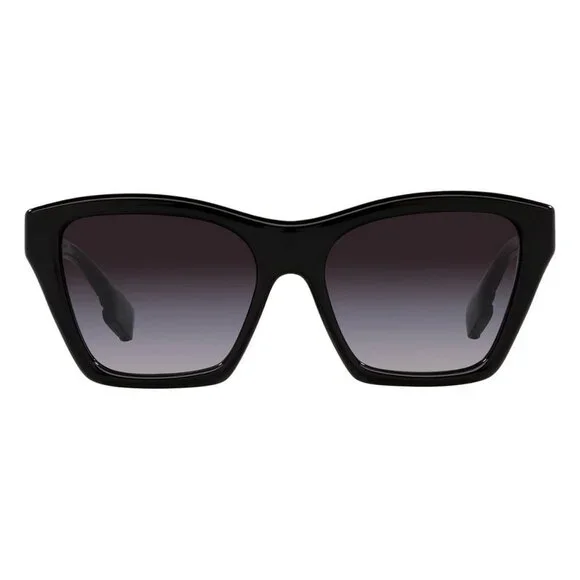 A1484Z New BURBERRY Arden Black Square BE4391 30018G Sunglasses Women - Picture 2 of 4